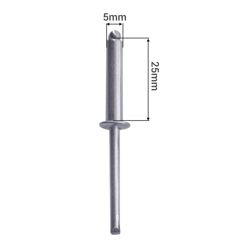 Blind Rivets 5.0 x 25 mm Open Dome Head Pop