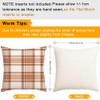 RABUSOFA Fall Plaid Pillow Covers 18x18 Inch,Brown Outdoor Autumn Decoration