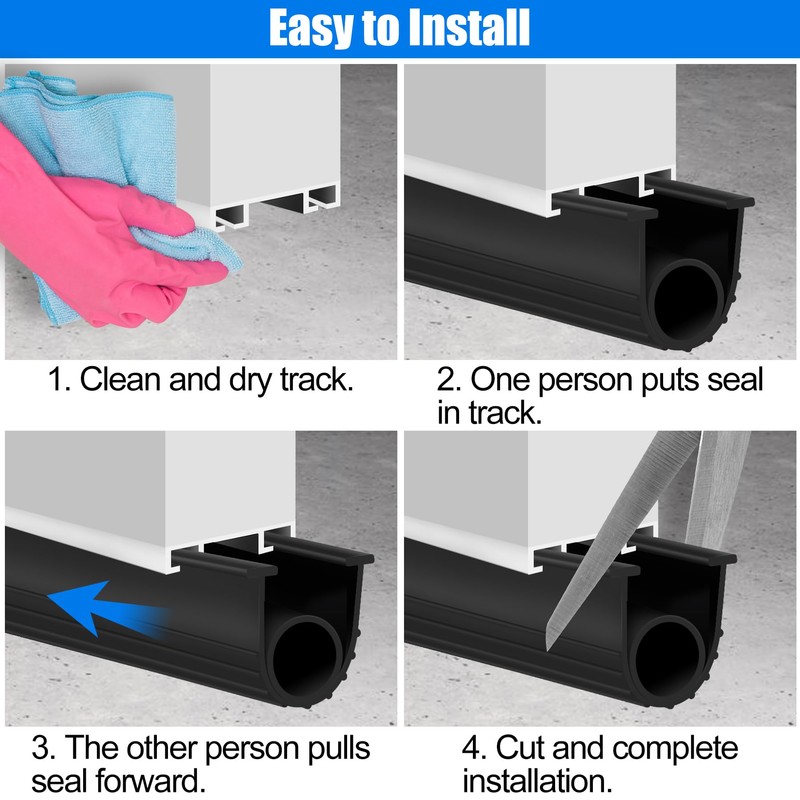 ToLanbbt Garage Door Bottom Rubber Seals 20 FT Garage Door