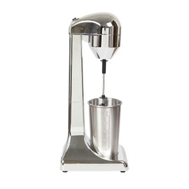 KONKENIE 110V 100W Single Head Stainless Steel Milk Shaker Commercial Milkshake Maker Blender Milk Shaking Machine 23000rpm/Min Sliver(15.2 * 7 * 4.9in)