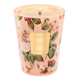 M&SENSE Strawberry Vanilla Scented Natural Soy Wax Candle, 14.1oz 60 Hours Long Lasting Slow Burning Candles for Home Decor, Aromatherapy Candle for Stress Relief