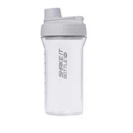 LocknLock Shake It Bottle Pro with Handle, Travel/Fitness/Sports Protein Shaker for Shakes/Smoothies, BPA Free, Tritan Plastic, 28 oz, Off White