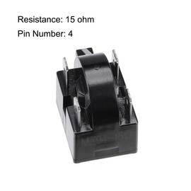 sourcingmap Refrigerator Start Relay 15 Ohm 4 Pin + Compressor Thermal Overload Protector 1/6HP 125W