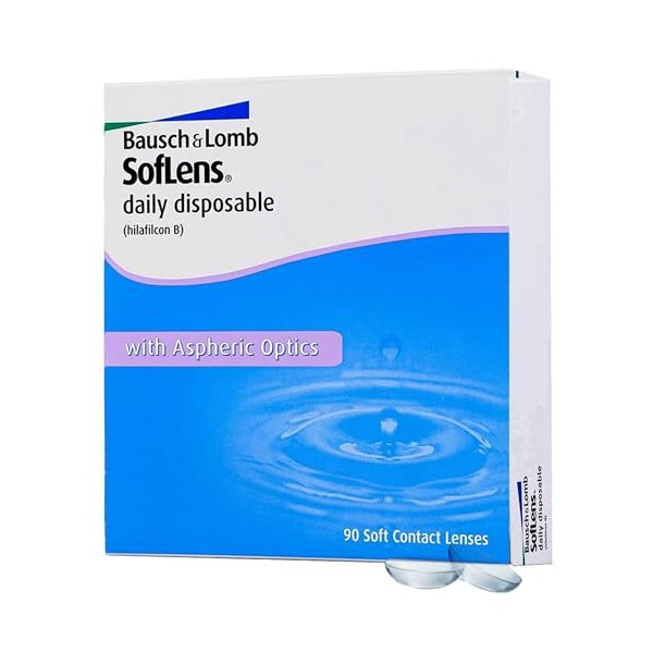 Bausch + Lomb SofLens Daily Disposable Tageslinsen, sph√§rische Kontaktlinsen, weich,