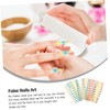 Healvian Child Fake Nails Faux Fingers Nail Art 144pcs Long