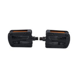 Resin Rubber Grip Pedal 9/16" Bicycle Cycle Bike Amber Reflectors Anti-Slip
