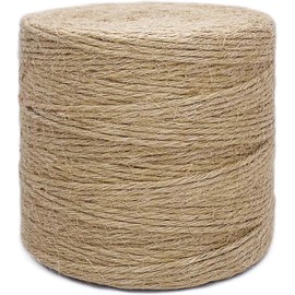 500FT Jute Twine Rope 3mm Natural Thick Garden Twine String Heavy Duty for Gardening Bundling Crafts Arts Gift Wrapping Packing Material Wedding Christmas Decoration Bulk