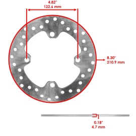 Caltric Front And Rear Brake Disc Rotor For Honda Talon 1000R 1000X 4 SXS1000S 2019-2024