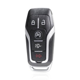 MACHSWON 5 Buttons Black Replacement Smart Key Fob Case Keyless Entry Remote Keys Shell Cover with Blade No Chip for Ford F150 F250