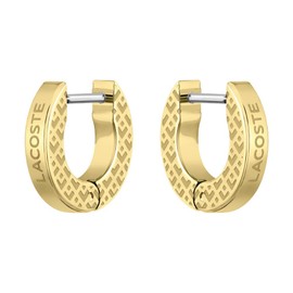 Lacoste Men's L'ESSENTIEL Collection Hinge Earrings Embellished with petit piqué pattern - 2040126