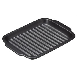 Santoku 16742 Grilling Pottery Grill, Fish, Black, 6.7 x 9.4 x 1.0 inches (17 x 24 x 2.6 cm)