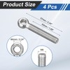 sourcing map 4Pcs M8 x 50mm Lifting Eye Bolts, 304