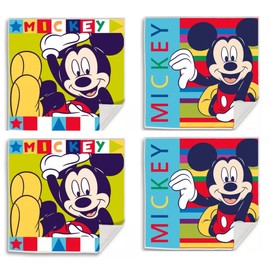 Children's Magic Towel Set - Magic Towels Ideal as a Guest Gift Children's Birthday Party (4 x Mickey)