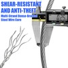 VIVBOO 1/4in Security Cable with Loops Cut-Resistant and Waterproof
