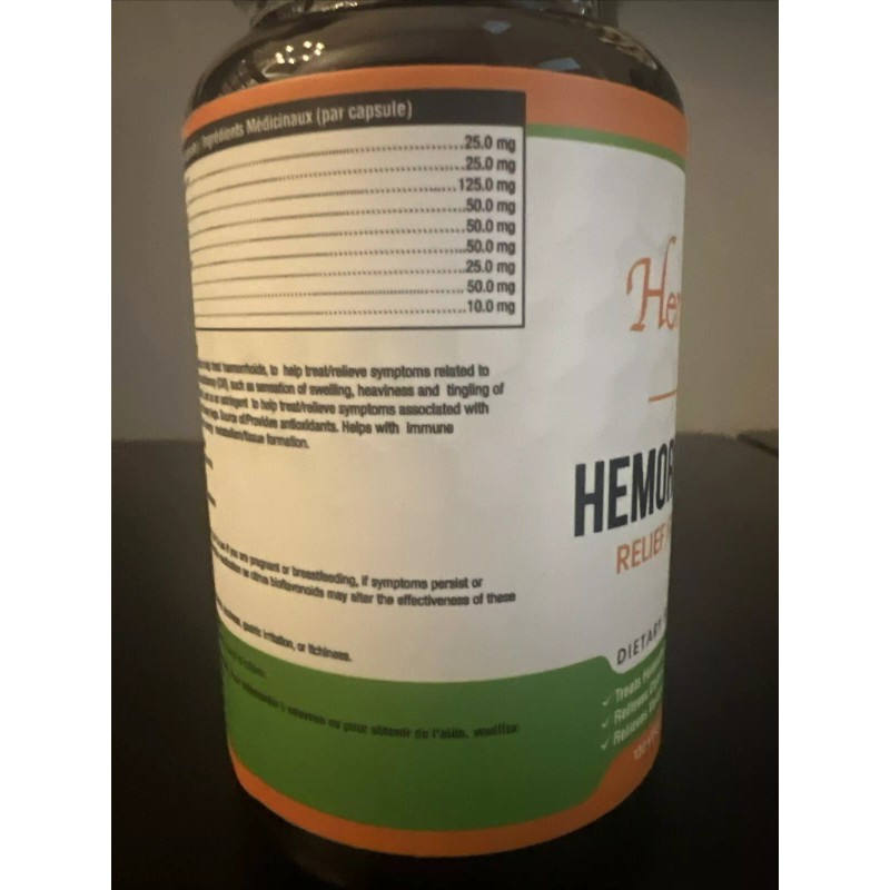 HemFX Hemorrhoids Relief Formula 120 Veggie Capsules Exp 4/2026 -