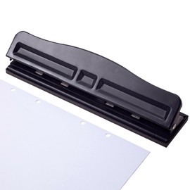 Sertay Black Adjustable Hole Punch, Adjustable 4 Spacing Hole Punch, Adjustable Hole Punch, Metal, Bindings Adjustable Hole Punch, Adjustable Hole Punch, Loose Sheet, Suitable for Different Types of