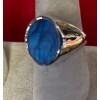 Natural Creations mens sterling silver ring Size 11 Labradorite