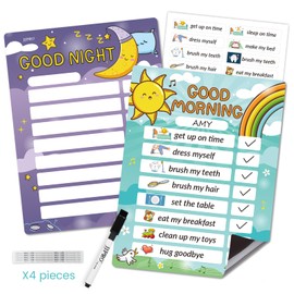 Magnetic Morning Bedtime Routine Chart for Kids,Toddler Daily Schedule Board, Unicorn Behavior Chart for Kids at Home,Toddlers Schedule Board