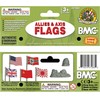 BMC WW2 D-Day Allies Axis Plastic Army Men Flags 10pc