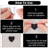 Amabro 12PCS Phone Holder Heart Phone Ring, Self-Adhesive Cell Phone