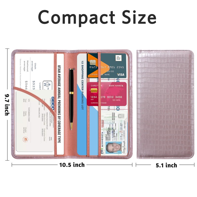 CoBak Car Registration and Insurance Holder - Vehicle Glove Box