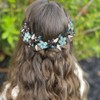 Campsis Flower Girl Headpeice Blue Crystal Shells Starfish Headband Rhinestone