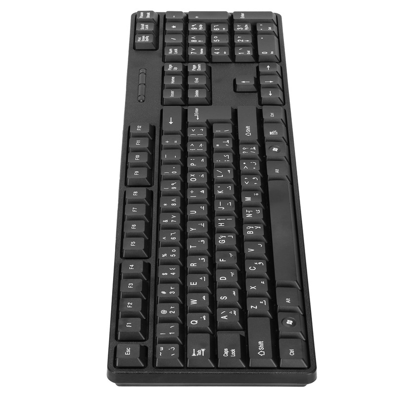 Computer Keyboards Ergonomic Design Durable USB Wired Arabic English Mechanical