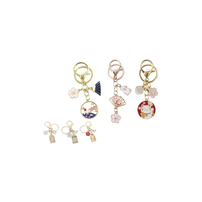 [villageriver] Japanese Souvenir Keychain for Foreigners, Mt. Fuji, Cherry Blossoms,