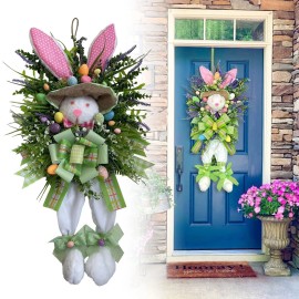Easter Bunny Rabbit Wreath Decor Front door Party Decor Wedding Decor Spring JQ