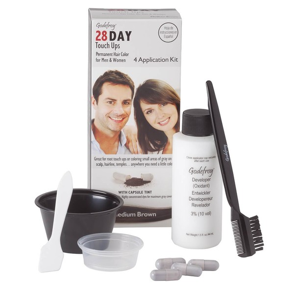 Godefroy 28 Day Touch Ups Medium Brown (4-Applications-Kit)