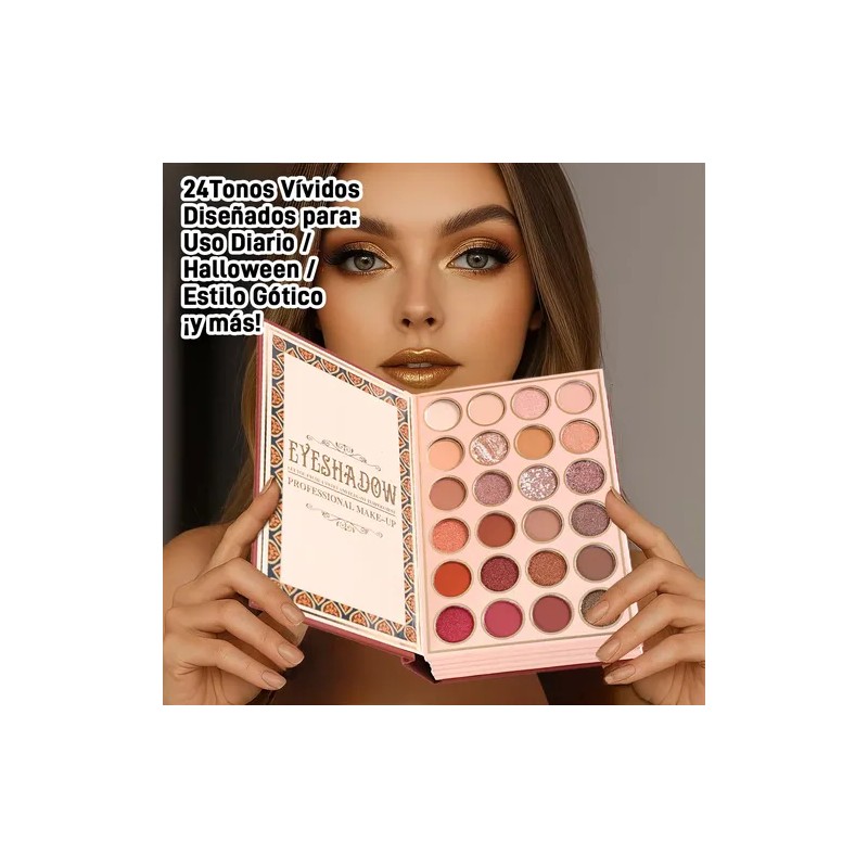 5 En 1 Paleta Sombras, Gloss, Iluminador, Rubor Y Contorno
