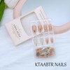 3D Butterfly Press on Nails Medium Almond Fake Nails with