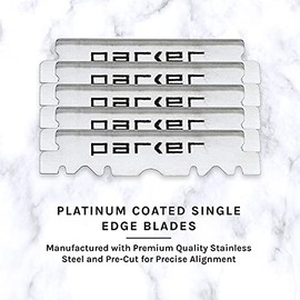 200 cuchillas Parker Premium Platinum 1/2 – para maquinillas de afeitar profesionales de peluquería, afeitadoras de afeitar y cuchillas desechables re