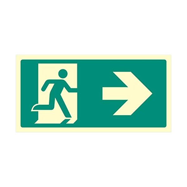 Sign, Arrow Right, Glow Sav, External Height 150mm, External Width