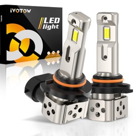 ivotow 9005/HB3 Fog Light Bulbs, 2025 Updated600% 16000LM Brighter 9005 Light For 6000K Cool White with Fan, Plug-N-Play, Pack of 2