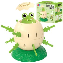 Mini Miniature Pop up Kids Board Games Pirate Bucket Plug-in Party Trick Parent-Child Interactive Games Pirate Egg Tabletop Toys Party Activity Competition for Toddlers - Very Tiny&Mini Size(Frog)