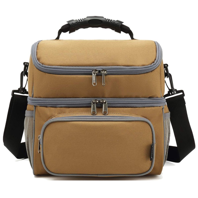 FlowFly Double Layer Cooler Insulated Lunch Bag Adult Lunch Box