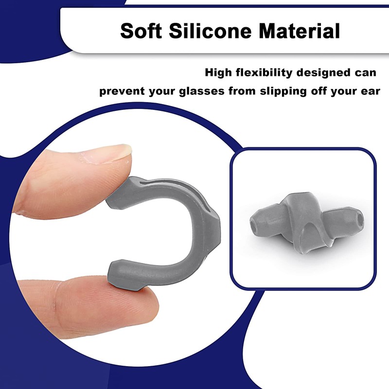 SMARTTOP Eyeglass Ear Grips Sleeve 8Pairs Upgrade anti-slip Silicone Eyeglasses