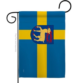 Americana Home & Garden Provinces of Sweden Öland Garden Flag Regional Territory Old History Northern Europe Country Particular Area House Decoration Banner Small Yard Gift Double-Sided, Made in USA