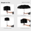 SHELFLOVER Folding Umbrella, Strong Compact Umbrella 10 RIBS, Wind &