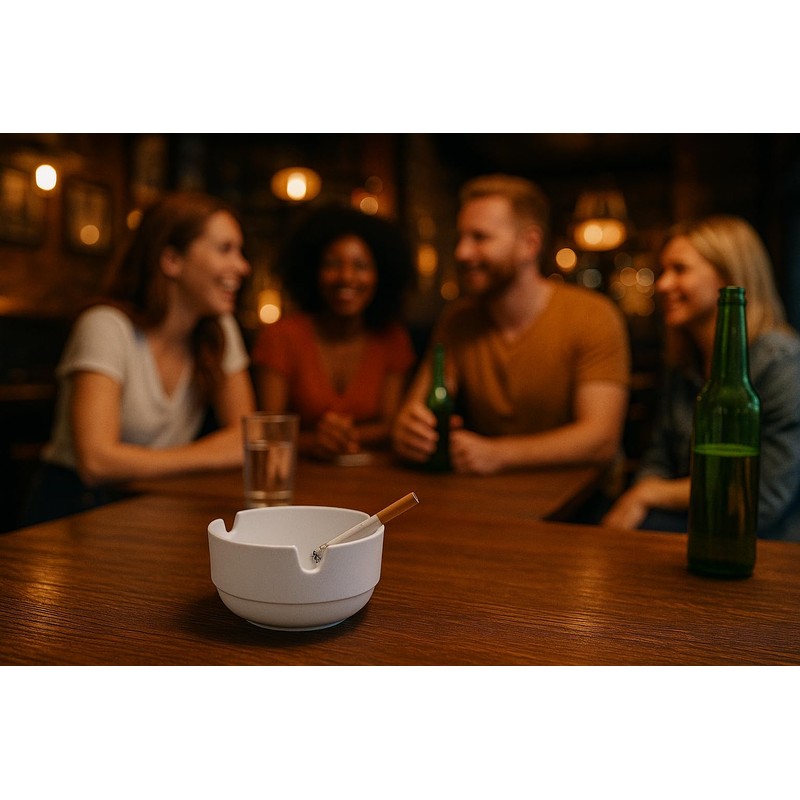 MC-Trend Ashtrays Set of 12 Durable Melamine Plastic - Round,