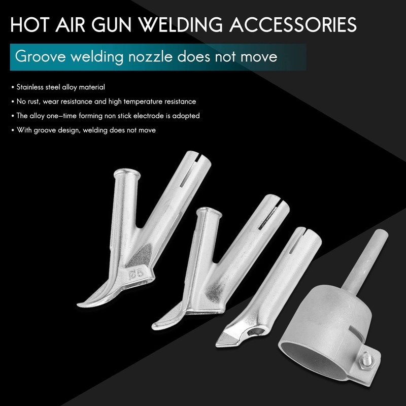 4 Speed Welding Nozzles for Vinyl PVC Plastic Hot Triangle