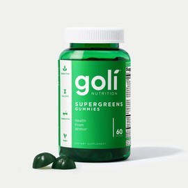 Goli SuperGreen Vitamin Gummy - Essential Vitamins and Minerals - Plant-Based, Vegan, Gluten-Free & Gelatin Free