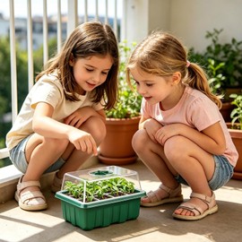 Bandejas De Semillero Para Plántulas - Suministros De Jardinería Propagación Reutilizables,Bandeja propagadora de plantas,Para El Crecimiento Cultivo Germinación Trasplante Flores Y Verduras Y Orquíde