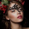 Noakofo 6Pcs Lace Masquerade Mask for Women Black Lace Eye