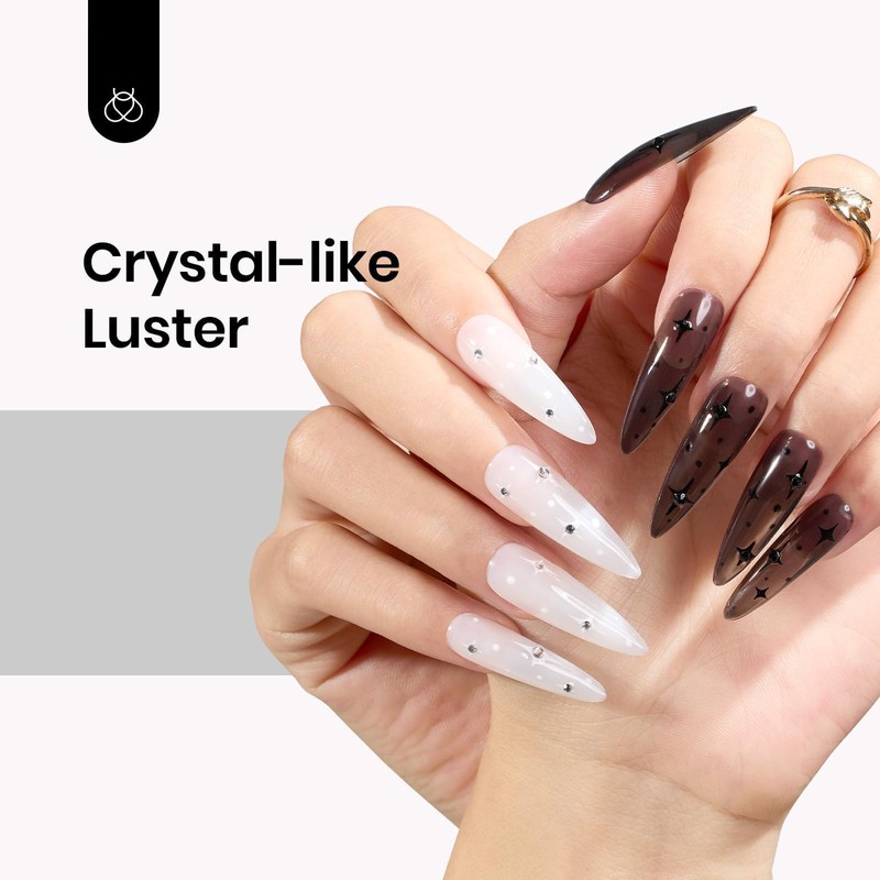 Beetles Jelly Nude Black Gel Nail Polish 15ML 1 Pcs