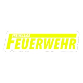 Spreadshirt Freiweillige Feuerwehr Lettering Sticker 10 x 10 cm Matt White