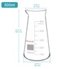 stonylab Glass Beaker, High Borosilicate Glass Triangular Beaker with Spout,