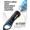 NEON Lighter, Refillable Butane Candle Lighter, 4 Pack Multi-Purpose Reusable