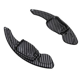 ontto ABS Plastic Car Steering Wheel Shift Paddle Shifter Extension fit for VW Golf 6 Mk6 Jetta GTI R20 CC R36 Scirocco Magotan SportWagen Accessories Gear Shift Paddle 2pcs Carbon Black